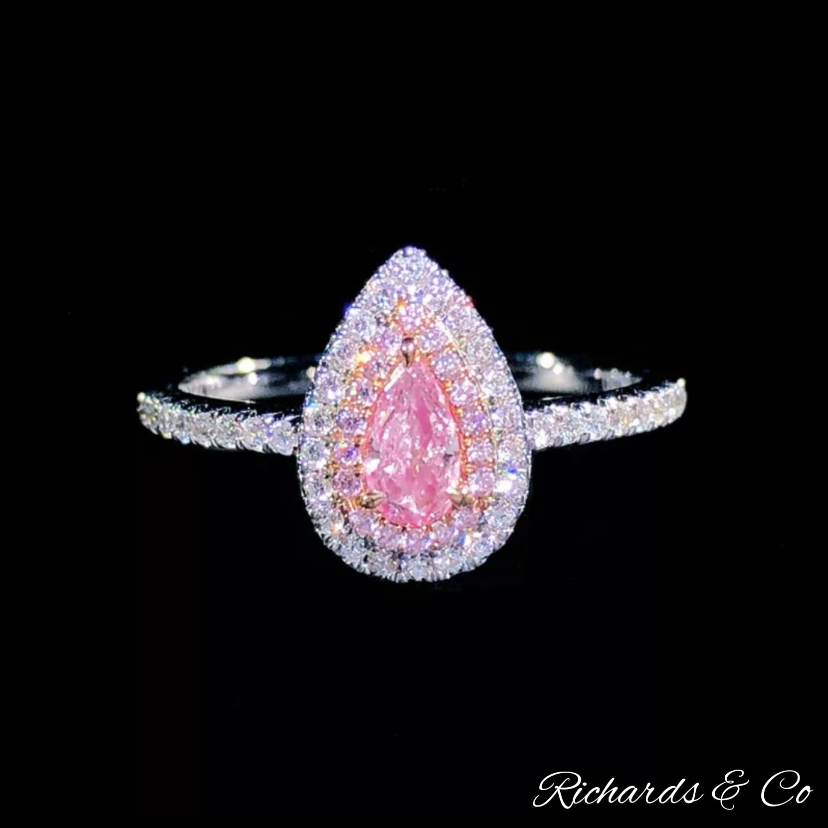 Pear Pink Diamond Ring – Stephen Wiseley Jewelers